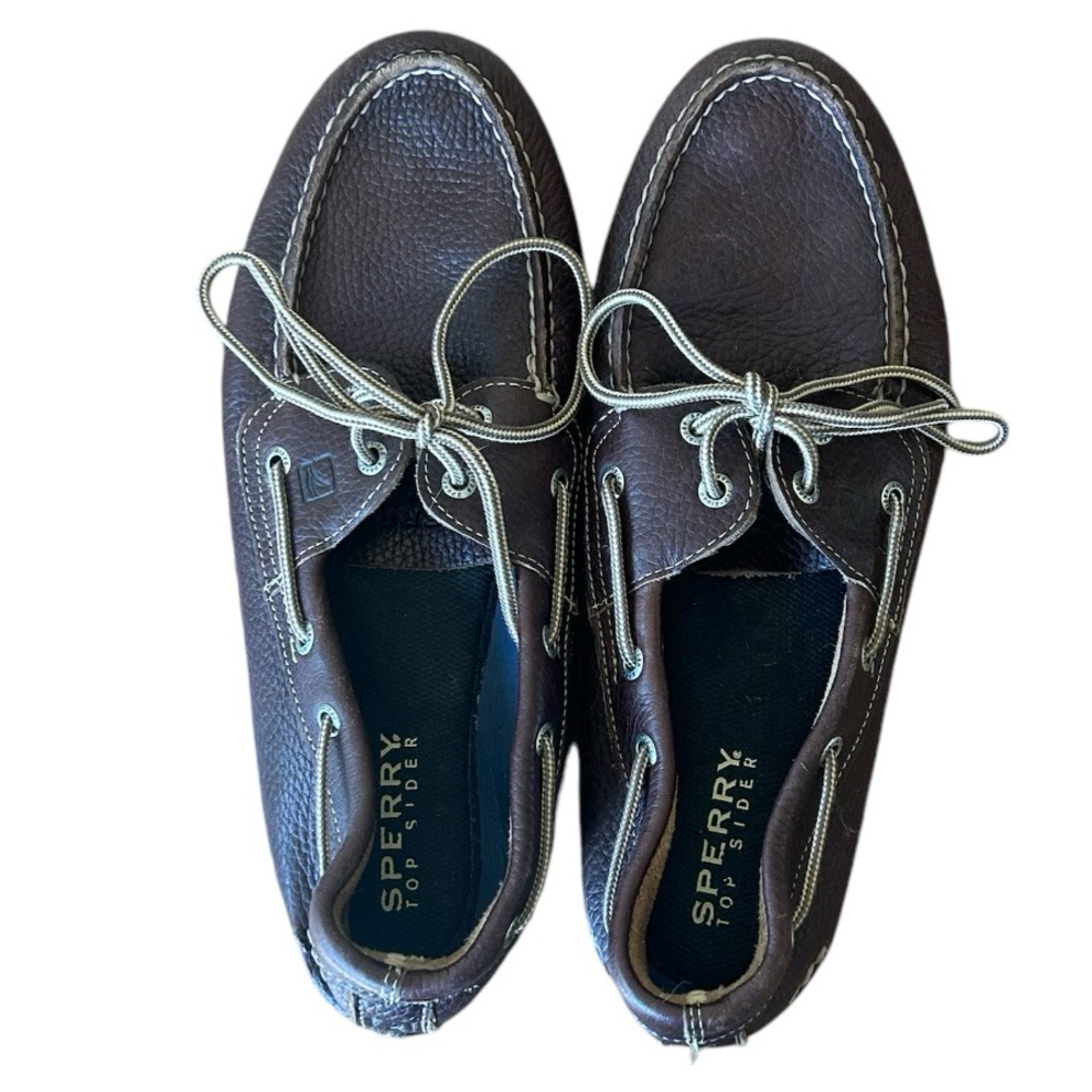 Men’s Sperry Brown Topsider Boat Shoes Size 10.5